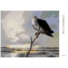 Diamantové maľovanie - OROL NA KONÁRI A MRAKY (D. RUSTY RUST)