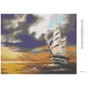 Diamantové maľovanie - PLACHETNICA PLÁVAJÚCA NA MORI A ZÁPAD SLNKA (D. RUSTY RUST)