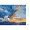 Diamantové maľovanie - PLACHETNICA, ZÁPAD SLNKA A MRAKY (D. RUSTY RUST)