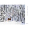 Diamantové maľovanie - SRNA A ZASNEŽENÉ STROMY (D. RUSTY RUST)