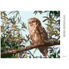 Diamantové maľovanie - SOVA NA KONÁRI A LISTY (D. RUSTY RUST)
