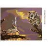 Diamantové maľovanie - SOVA A CHATA PRI VODE (D. RUSTY RUST)