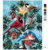 Maľovanie podľa čísel - VTÁČIKY A VIANOČNÝ STROMČEK