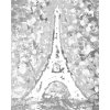 Bodkovanie - EIFFELOVA VEŽA A MODRÉ POZADIE
