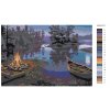 Maľovanie podľa čísel - OHNISKO PRI JAZIERKU S PRAMICOU