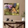 Maľovanie podľa čísel - MOTÝĽ A KVITNÚCE KVETY