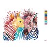 Maľovanie podľa čísel - FAREBNÉ ZEBRY