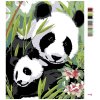 Maľovanie podľa čísel - PANDA S MLÁĎATOM