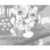 Bodkovanie - MICKEY MOUSE A MINNIE S DÁŽDNIKMI Z LISTOV