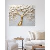 Obrazy na stenu - Zlatý strom s bielymi kvetmi