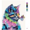 Maľovanie podľa čísel - MAČIČKA S MOTÝLIKOM