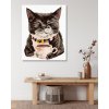 Maľovanie podľa čísel - MAČKA A KÁVA (HOLLY SIMENTAL)