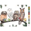 Maľovanie podľa čísel - SOVY S ČAJOM (HOLLY SIMENTAL)