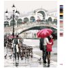 Maľovanie podľa čísel - MILENCI S DÁŽDNIKOM PRI MOSTE (RICHARD MACNEIL)