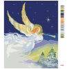 Maľovanie podľa čísel - VIANOČNÝ ANJEL SO ZLATÝMI KRÍDLAMI