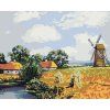 Maľovanie podľa čísel - POĽNÁ KRAJINA S MLYNOM