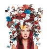 Maľovanie podľa čísel - ŽENA S KVETINOVOU KORUNOU