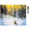 Maľovanie podľa čísel - LÍŠKA V ZASNEŽENOM LESE