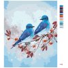 Maľovanie podľa čísel - DVA MODRÉ VTÁČIKY NA KONÁRI