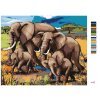 Maľovanie podľa čísel - RODINKA SLONOV