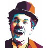 Maľovanie podľa čísel - FAREBNÝ CHARLIE CHAPLIN