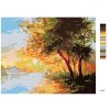 Maľovanie podľa čísel - RIEKA V JARNOM LESE A ZÁPAD SLNKA