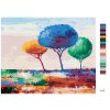 Maľovanie podľa čísel - TRI FAREBNÉ STROMY