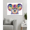 Maľovanie podľa čísel - FAREBNÁ KOALA NA BIELOM POZADÍ