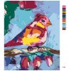 Maľovanie podľa čísel - FAREBNÝ VTÁČIK NA KONÁRI