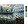 Maľovanie podľa čísel - LESNÁ KRAJINA S LOĎKOU