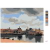 Maľovanie podľa čísel - POHĽAD NA DELFT (J. VERMEER)