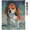 Maľovanie podľa čísel - PSÍK S TULIPÁNOM