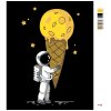 Maľovanie podľa čísel - ASTRONAUT SO ZMRZLINOU