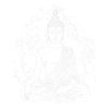 Maľovanie podľa čísel - MEDITUJÚCI ORANŽOVÝ BUDDHA