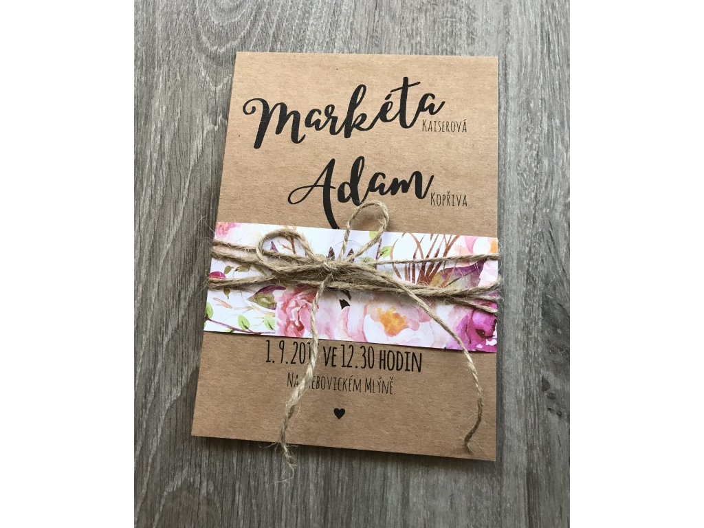 Svatební oznámení no.76 (Varianty produktu Štítek kulatý 5cm)