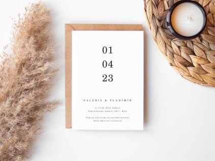 svatebni oznameni minimalistic no.145