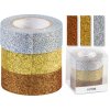 Washi Páska, Glitter meď/zlatá/strieborná