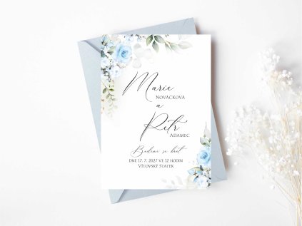 svatebni oznameni dusty blue no.9 detail