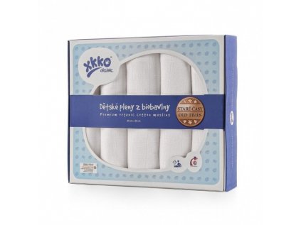 detske pleny z biobavlny xkko organic 80x80 stare casy bile 60b