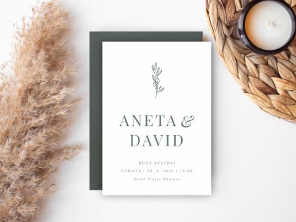 svatebni oznameni olivova vetvicka no.33