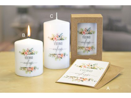 Svíčka s přáním "Všechno nejlepší"