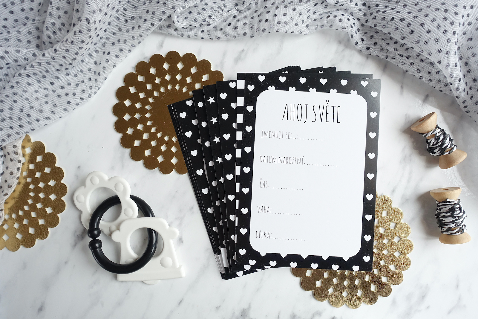 Zuzadesign Milníkové kartičky ČERNÁ (UNISEX) Druh: PRO MIMINKO