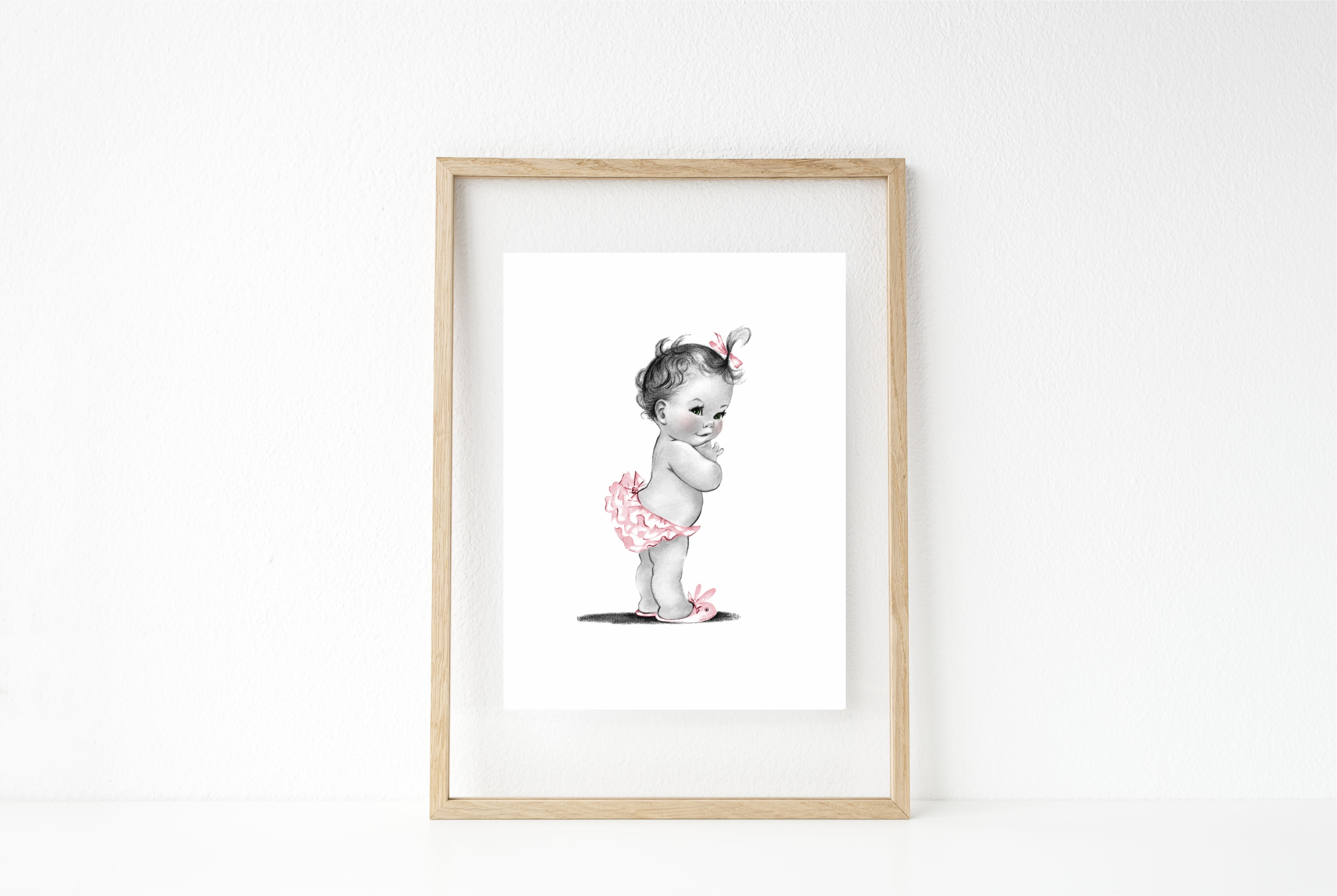 Zuzadesign Plakát - Miminko - holčička Velikost a provedení: S (A4 21x29,7cm) bez rámečku