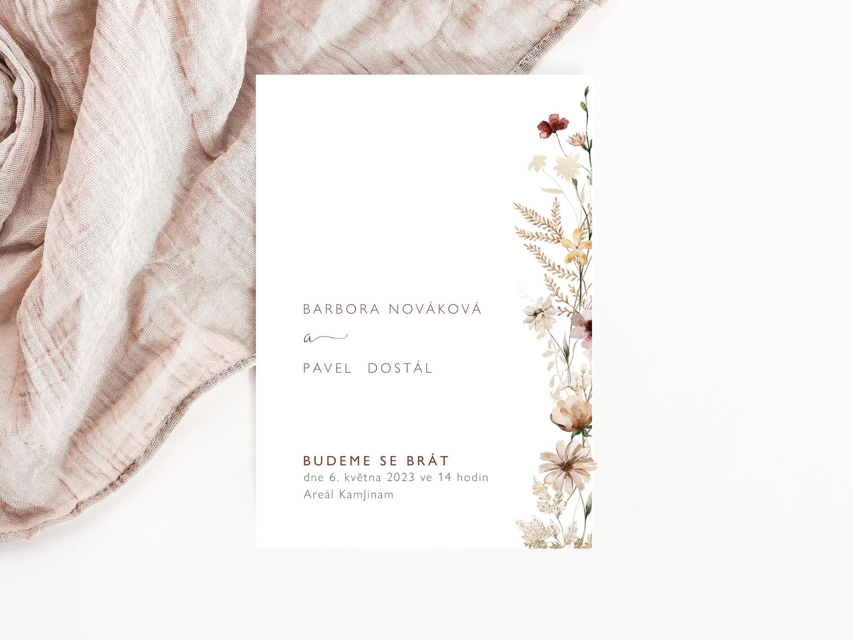 Zuzadesign Svatební oznámení no.72 Varianty produktu: Obálka s vnitřním tiskem