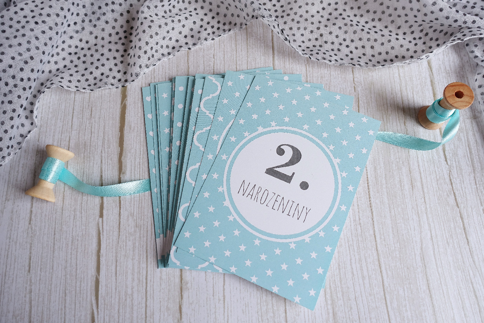 Zuzadesign POKRAČOVACÍ Milníkové kartičky mentolkové 35ks (UNISEX) Dárková krabička: Milníkové kartičky bez dárkové krabičky