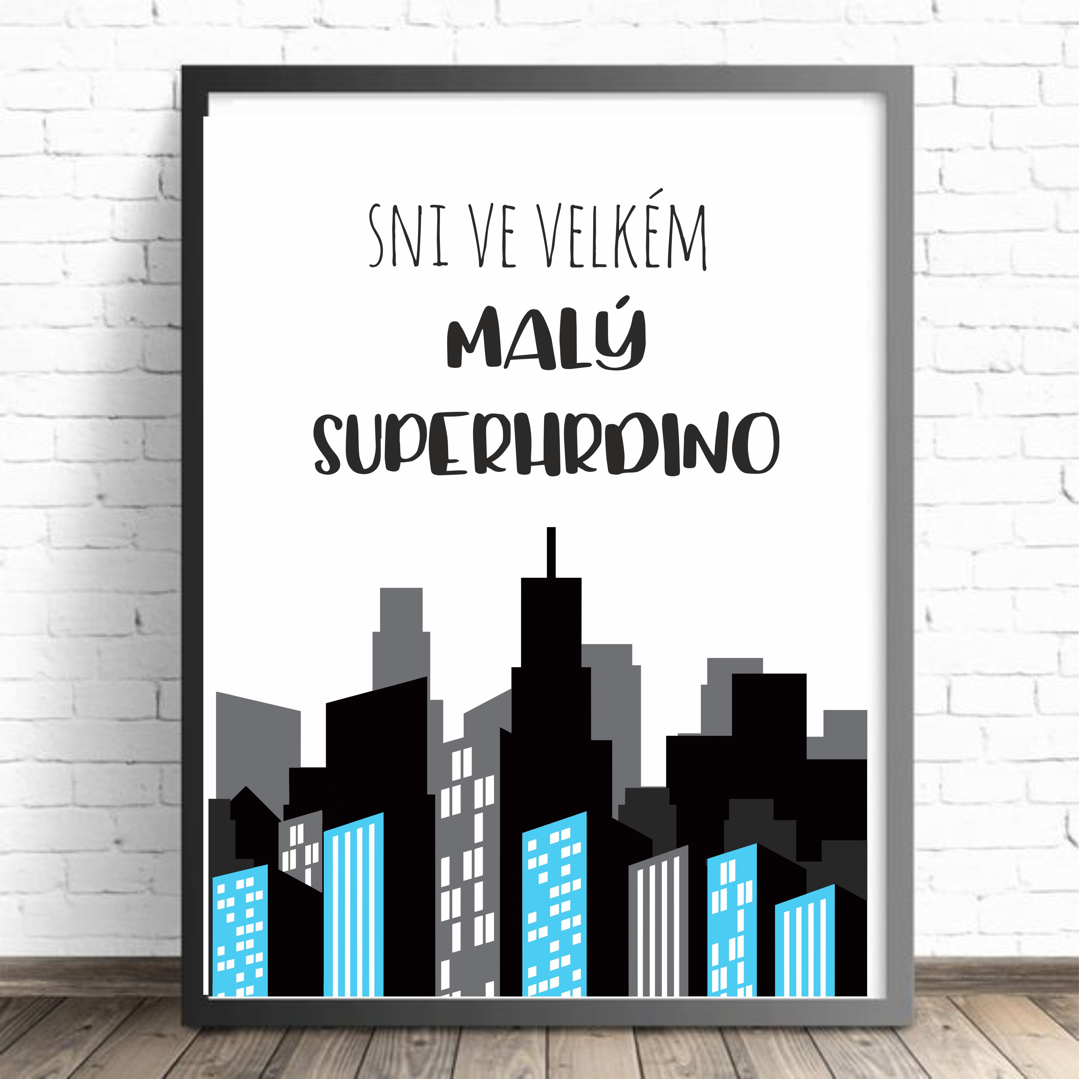 Zuzadesign Plakát - Sni ve velkém Velikost a provedení: S (A4 21x29,7cm) bez rámečku