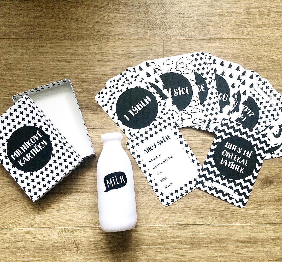 Zuzadesign Milníkové kartičky black&white (UNISEX) Druh: PRO MIMINKO