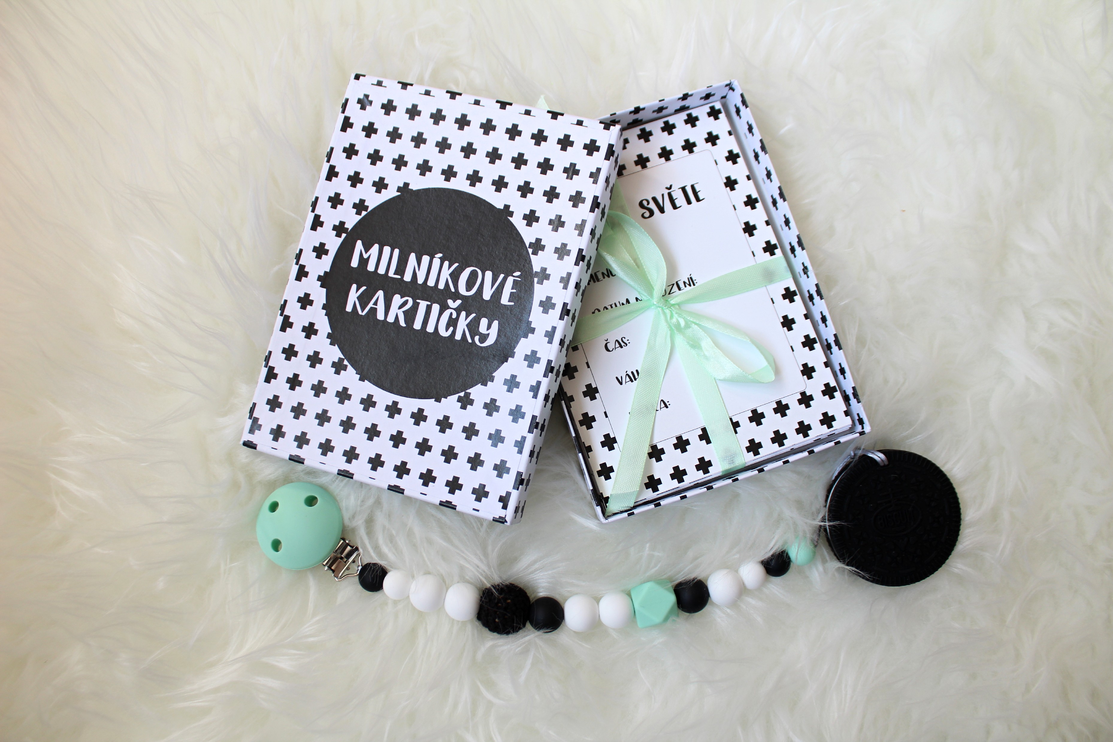 Zuzadesign Milníkové kartičky black&white (UNISEX) Druh: DÁRKOVÁ KRABIČKA