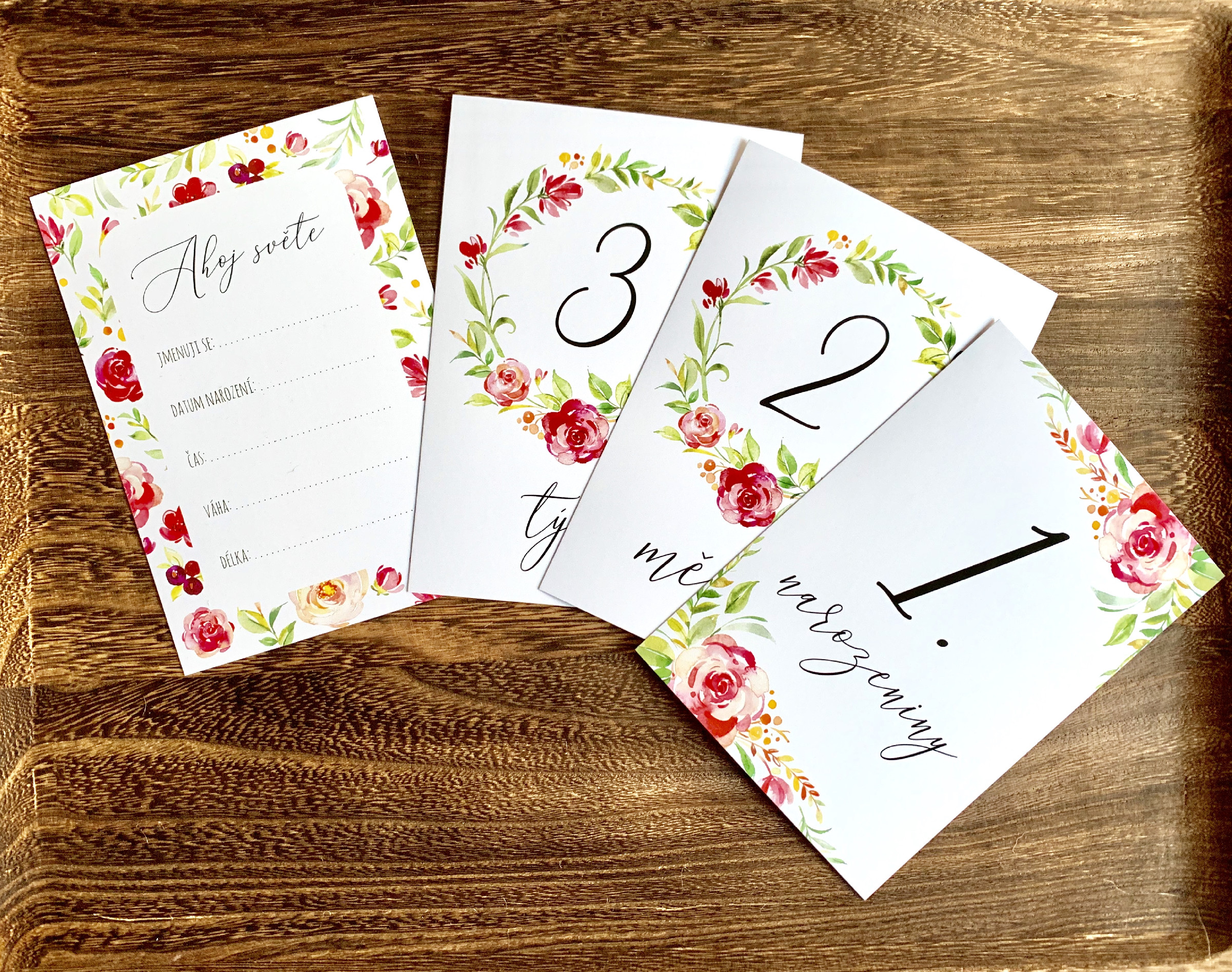 Zuzadesign Milníkové kartičky - štěstí - PRO MIMINKO - 35ks (HOLČIČKA) Druh: PRO MIMINKO