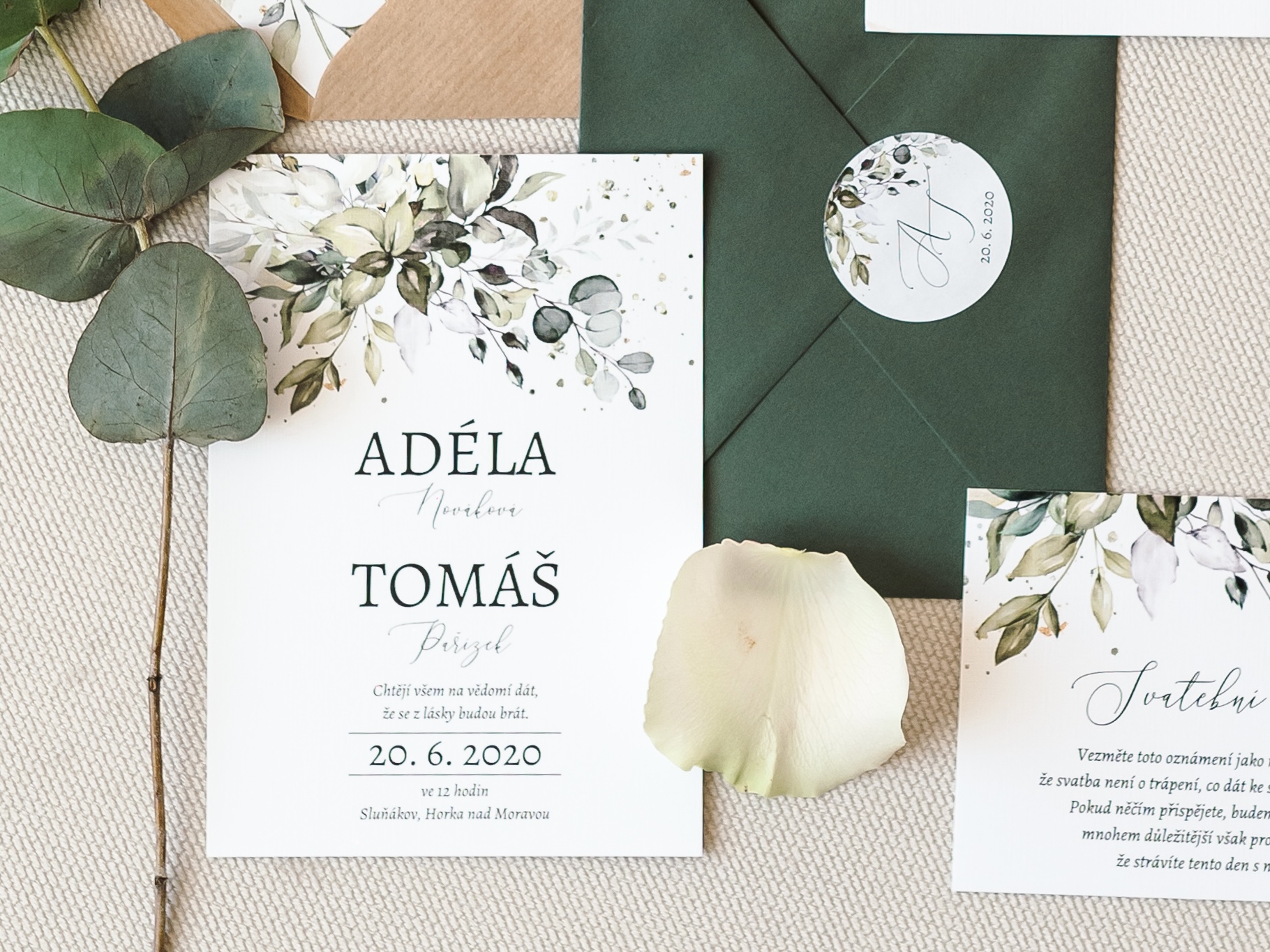 Zuzadesign Svatební oznámení no.135 Varianty produktu: Kartička svatební dary